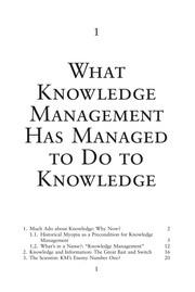 Knowledge management foundations