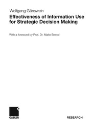 Effectiveness of information use for strategic decision making