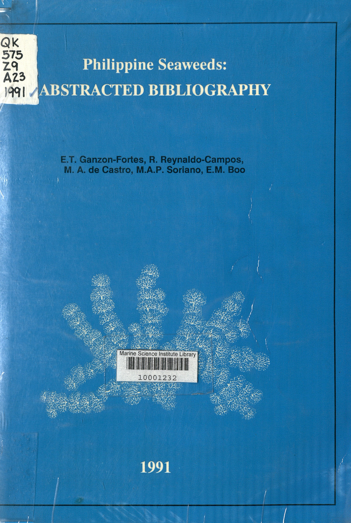 Philippine seaweeds abstracted bibliography.
