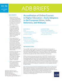 Accreditation of online courses in higher education—early adopters in the European Union, India, Indonesia, and Malaysia