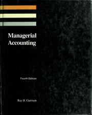 Managerial accounting concepts for planning, control, decision making