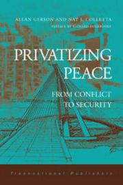Privatizing peace from conflict to security
