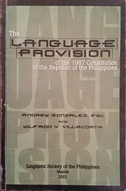 The language provision of the 1987 Constitution of the Republic of the Philippines