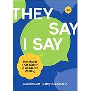 "They say / I say" the moves that matter in academic writing