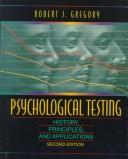 Psychological testing history, principles, and applications