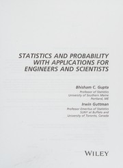 Statistics and probability with applications for engineers and scientists