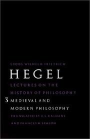 Lectures on the history of philosophy
