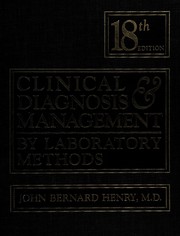 Clinical diagnosis and management by laboratory methods.