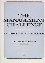 The management challenge an introduction to management