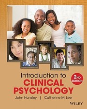 Introduction to clinical psychology an evidence-based approach