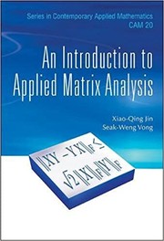An introduction to applied matrix analysis