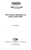 The People's Republic of China, 1978-1990