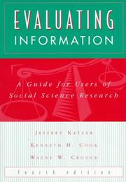 Evaluating information a guide for users of social science research