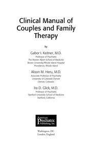 Clinical manual of couples and family therapy