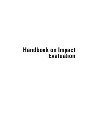 Handbook on impact evaluation quantitative methods and practices
