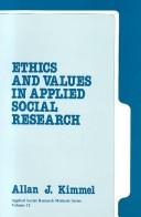 Ethics and values in applied social research