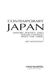 Contemporary Japan history, politics and social change since the 1980s