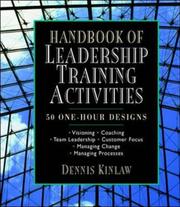 Handbook of leadership training activities 50 one-hour designs