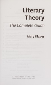 Literary theory the complete guide