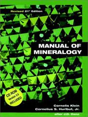 Manual of mineralogy (after James D. Dana)