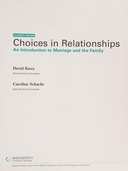 Choices in relationships an introduction to marriage and the family