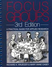 Focus groups a practical guide for applied research