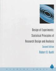 Design of experiments statistical principles of research design and analysis