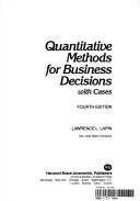 Quantitative methods for business decisions with cases