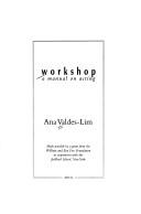 Workshop a manual on acting