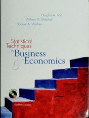 Statistical techniques in business & economics