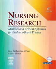 Nursing research methods and critical appraisal for evidence-based practice
