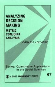Analyzing decision making metric conjoint analysis