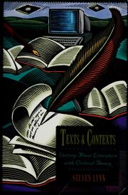Texts and contexts writing about literature with critical theory