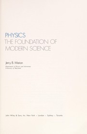 Physics the foundations of modern science