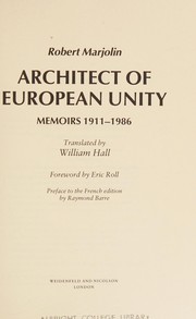 Architect of European unity memoirs, 1911-1986