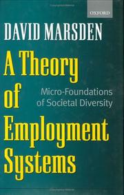 A theory of employment systems micro-foundations of a societal diversity