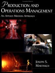 Production and operations management an applied modern approach