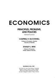 Economics principles, problems and policies