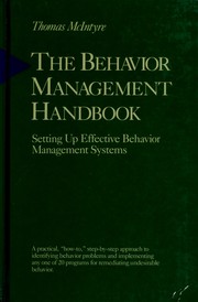 The behavior management handbook setting up effective behavior management systems