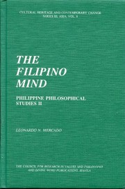 The Filipino mind Philippine philosophical studies II