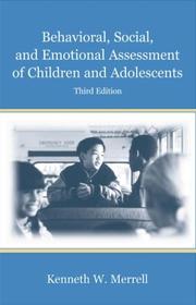 Behavioral, social, and emotional assessment of children and adolescents