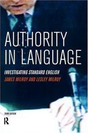 Authority in language investigating standard English