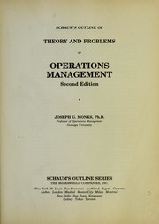 Schaum's outline of theory and problems of operations management