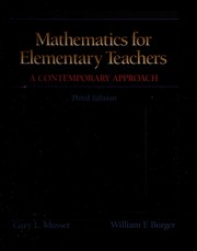 Mathematics for elementary teachers a contemporary approach