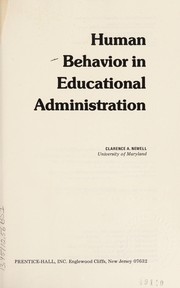 Human behavior in educational administration