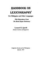 Handbook on lexicography for Philippine and other languages with illustrations from the Batad Ifugao dictionary