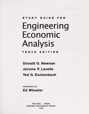 Study guide for engineering economic analysis