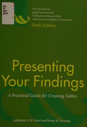 Presenting your findings a practical guide for creating tables