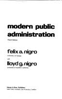 Modern public administration.