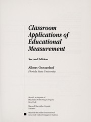 Classroom applications of educational measurement